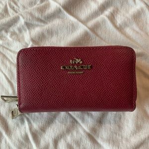 Coach Double Zipper Card Holder Wallet